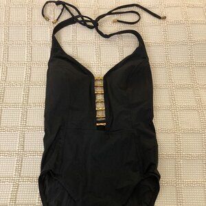 Miraclesuit Black Amoressa Venus Lyra Swimsuit Size 6 Small